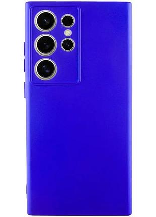 Чохол tpu getman liquid silk full camera для samsung galaxy s24 ultra (синій)
