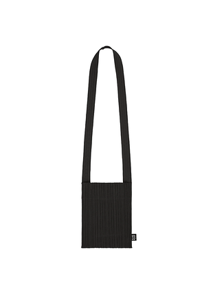 Pleats please issey miyake black crepe knit bag