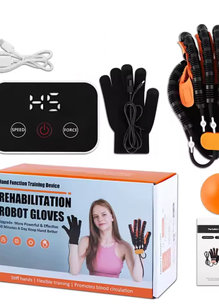 Реабілітаційні роботизовані рукавички auto training robot gloves right xxl тренажер для відновлення рухливості пальців