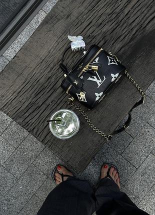 Louis vuitton vanity pm bag monogram black/white [крышка дно коробка] 19 x 13 x 10