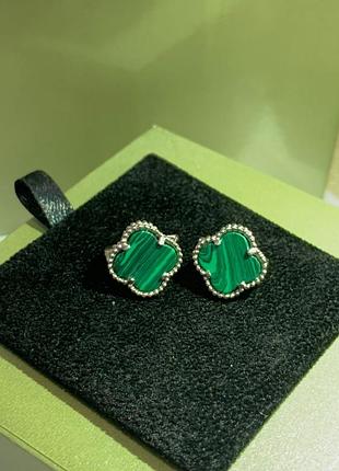 Серьги ван клиф, серебро 925 4