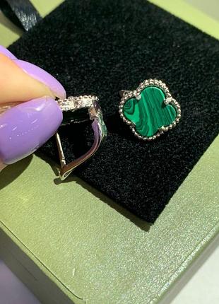 Серьги ван клиф, серебро 925 8