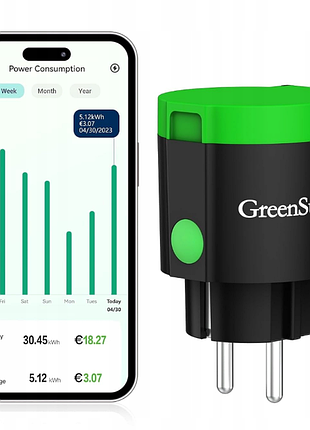 Умная наружная розетка с таймером greensun osp10-em компактная умная розетка с wi-fi управлением через приложение