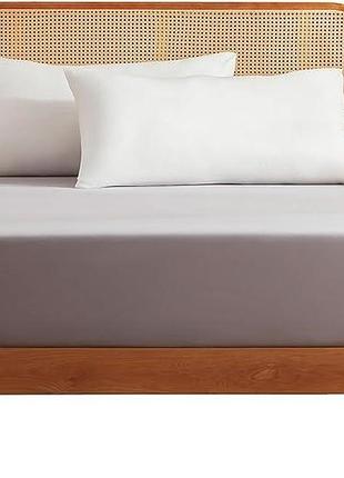 Простирадло на гумці 140*200 см sonive solid microfiber woven fitted sheet якісне простирадло на гумці