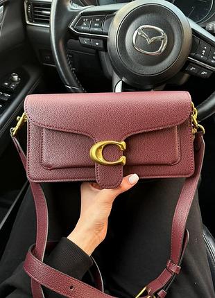 Coach tabby shoulder bag 26 wine/gold[оригінальна коробка] 26 x 14 x 7