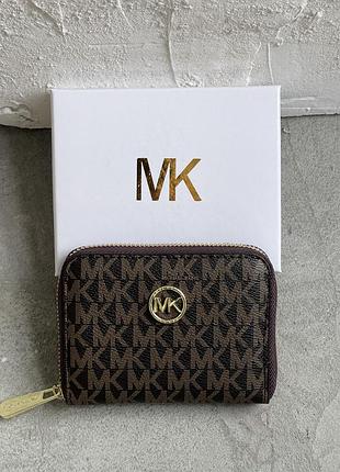 Кошелек женский michael kors мини большой логотип коричневый есть