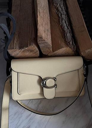 Coach tabby shoulder bag 26 yellow/silver (магнітна коробка) 26 x 14 x 7