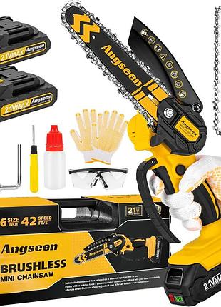 Мініелектропіла 800w angseen electric chainsaw домашня електропилка з автоматичним натягуванням ланцюга