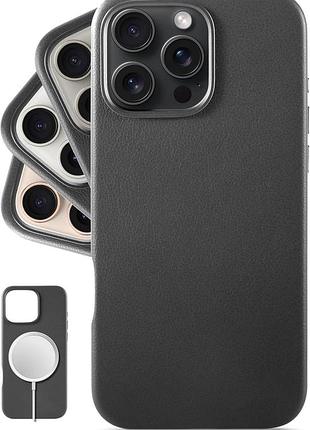 Класичний шкіряний чохол для iphone 16 pro lonli чорний чохол для повсякденного використання