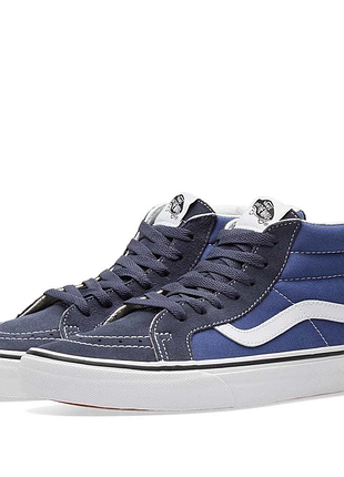 Высокие кеды кроссовки синие черные размер 37 ванс vans для скейта