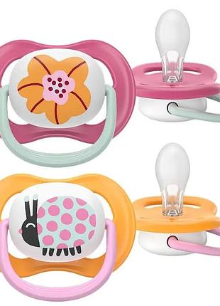 Пустышки philips avent ultra air 6-18 месяцев 2 шт .