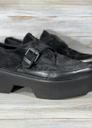 Vic matie black poni leather loafers оригинальные лоферы