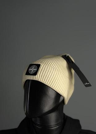 Шапка stone island сірий 2