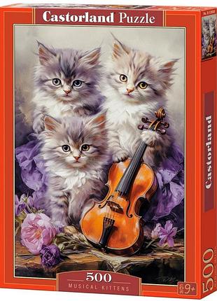 Пазл музыкальные котята 500 деталей castorland