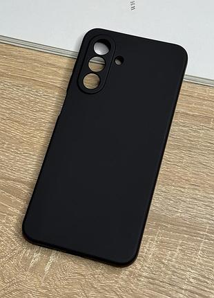 Силиконовый чехол на samsung galaxy a26, черный противоударный с защитой камеры и микрофиброй