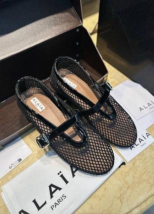 Жіночі балетки босоніжки сітка люкс бренд яскраво-червона alaia