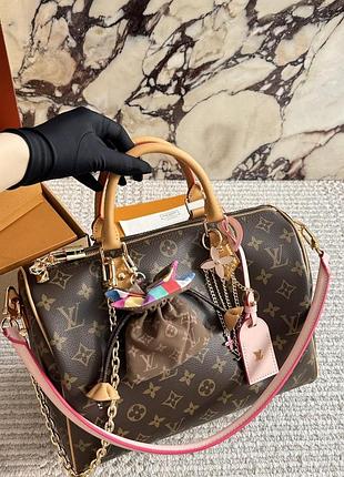 Louis vuitton speedy 30 monogram canvas handbag 30 см