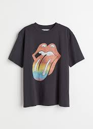 Футболка с веселым принтом the rolling stones