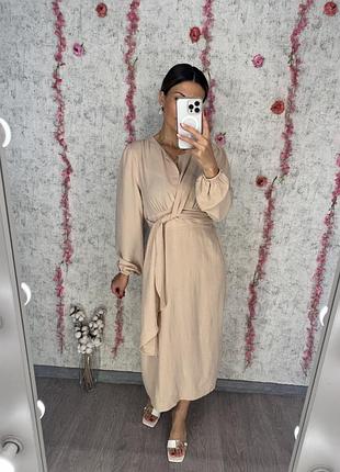 Сукня міді беж хрестини міді