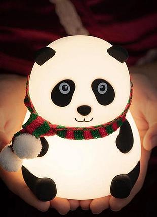 Лампа ночник для дома панда, ночник с led подсветкой от usb силиконовый led лампа bg-22