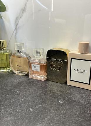 Парфуми chanel, gucci, miss dior, giorgio armani, scandal jean paul gaultier, ex nihilo cologne