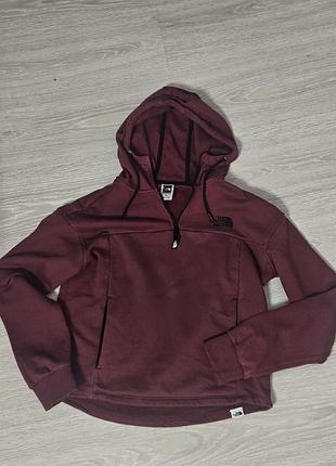 Кофта з капюшоном the north face оригінал винний колір