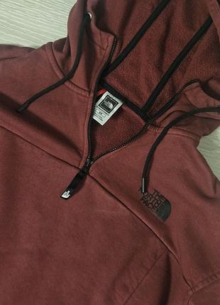 Кофта с капюшоном the north face оригинал винный цвет