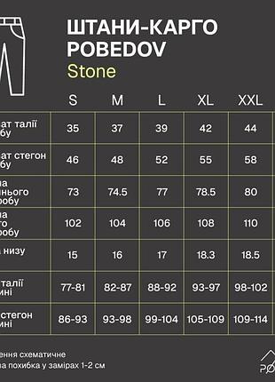 Брюки-карго pobedov stone темно-синий 7