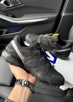 Мужские кроссовки salomon speedcross 4 black silver 45