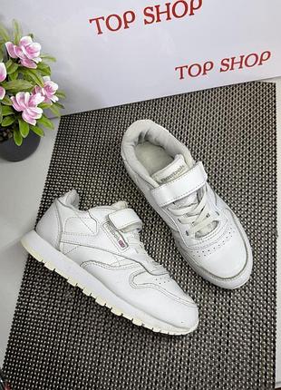 Оригинальные кроссовки на липучке reebok кожа