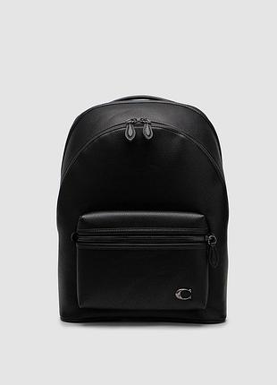 🦁 coach charter backpack in pebble leather black 30 х 38 х 16 см