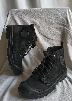 Ботинки зимние на меху palladium pampa hi zip wl нубук замша деми демисезон еврозима martens франция мембрана
