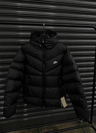 Чоловічий зимовий пуховик nike storm fit чорний до -20*с куртка найк шторм фіт на зиму l (b)
