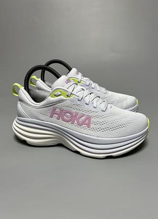 Кросівки на широку стопу для комфортної ходьби бігу тренувань hoka one one bondi 8 wide оригінал 1127954 scp