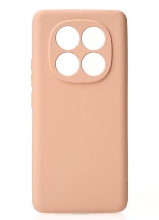 Силіконовий чохол soft silicone case для xiaomi redmi note 14 pro plus 5g (без лого) пудра