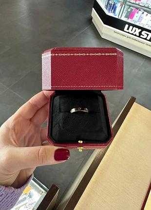Упаковка cartier под кольцо - коробочка, внешняя коробочка, пакет и сертификат
