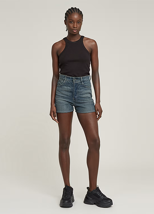 Женские короткие синие джинсовые шорты g-star raw оригинал | tetee ultra high shorts faded atlas | новые