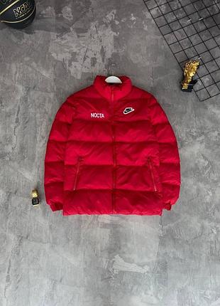 Мужская зимняя куртка nike nocta красная до -10*с короткая пуховик найк нокта без капюшона xl (b)