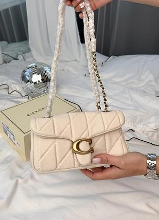 Coach coach tabby shoulder bag milk with gold hardware 21x11x7