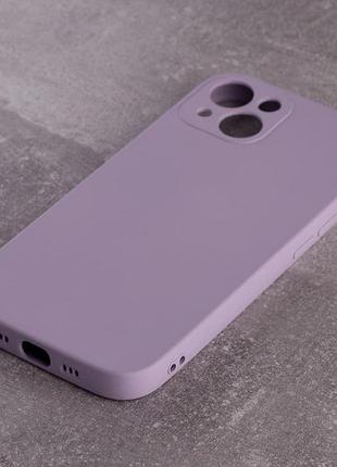 Силіконовий чохол soft silicone case для iphone 14 plus (без лого) гліцинію