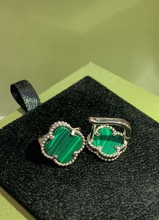Серьги ван клиф, серебро 925 6