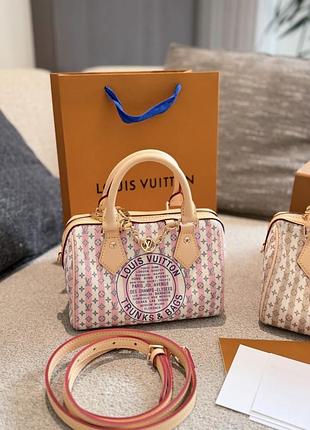Louis vuitton speedy bandouliere 20 pink textile