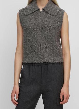 Вʼязаний жилет marc o’polo р.xs букле з альпакою на змійці