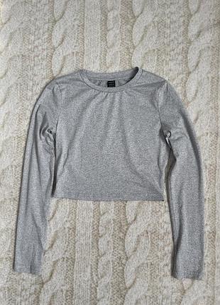 Жіночий сірий кроп топ з напиленням xs/s shein