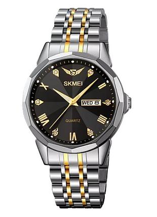 Часы наручные 2291tgdbk skmei, silver-gold-black