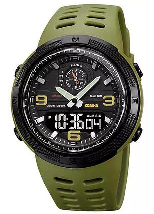 Часы наручные 1655agbk skmei, army green-black, ukraine