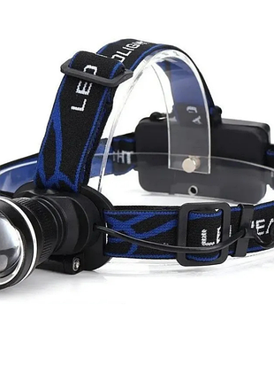 Фонарь налобный rn-1622-t6, 2x18650, зу type-c, zoom, box
