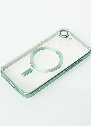 Силіконовий чохол magsafe shining matte для iphone 16e mint