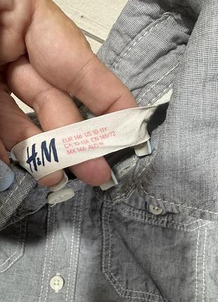 Сіра сорочка рубашка h&m 4