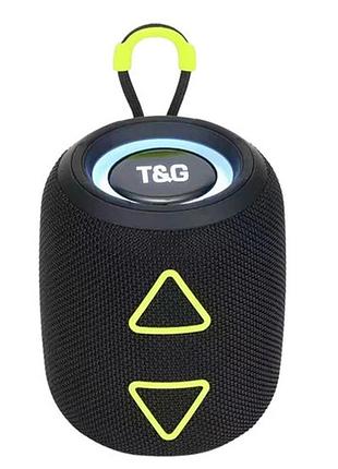 Bluetooth-колонка tg655 с rgb подсветкой, speakerphone, радио, black